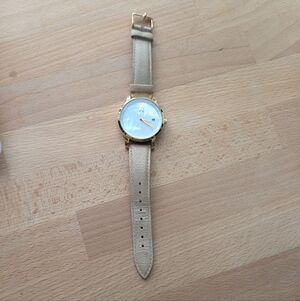 MVMT Beige Leather Pearl Face Women's Watch - Needs Battery